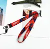 Cordão de pescoço de desenho animado para celular, crachá de estudante, cartão escolar, cartão de fábrica, capa para cartão de trabalho, cartão de peito, cordão de pescoço para cartão de trabalho, poliéster, transferência térmica