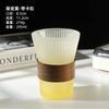 Taza de vidrio vertical con patrón de color degradado de nuevo diseño creativo para el hogar, taza de café de lujo ligero, taza para bebidas frías