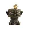 Quemador de Incienso Creativo Sanxingdui Pequeño para Interiores Nube Auspiciosa Quemador de Incienso para Riqueza y Prosperidad Mini Hueco Quemador de Aromaterapia Adorno Quemador de Incienso