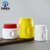 Botella personalizada de mano para proteína en polvo 1000 ml PE frasco de plástico de boca ancha contenedor grande de polvo salero de 500 g