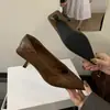 Zapatos Planos Versátiles Negros Nuevos Primavera y Otoño, Tacones de Aguja, Zapatos de Tacón Alto con Punta Fina Poco Profundos, Tacones Altos, Suela Suave, Zapatos para Todas las Estaciones