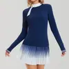 Conjunto de Saia de Tênis Transfronteiriço Europeu e Americano Feminino Golfe Saia de Tênis Esportivo Casual Badminton Roupa de Yoga