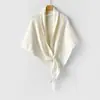 Cachecol Outono Inverno Cachecol Triângulo Xale de Lã Versátil Manto Outerwear Toque de Luxo Patchwork Listrado Capa Poncho Atacado
