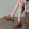 Mocasines de Suela Gruesa para Mujer Otoño 2025 Nuevo Retro Pedal Punta Redonda Planos Casual Populares Zapatos Perezosos Zapatos de Mamá