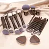 Set de 12 Brochas de Maquillaje Profesionales, Kit Completo Incluyendo Brocha para Polvo Suelto, Brocha para Corrector, Brocha para Sombra de Ojos, Set de Tubo Largo