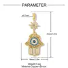 Mitología Griega Alas de Ángel Cruz Colgante de Collar de Cobre y Circonita DIY Joyería de Mano de Fátima Ojo Femenino