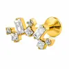 Aretes de aleación de titanio F136 para mujer, producto popular transfronterizo, tachuelas para piercing de hueso de la oreja con cuerpo irregular y tachuelas para labio, disponibles para venta al por mayor