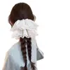 Tranças de Peruca Kony para Mulheres, Cabelo Sintético com Presilha Rabo de Cavalo Baixo Renda Trança Dupla Longa Acessório de Cabelo, Novo Estilo Chinês