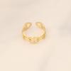 Nuevo Anillo de Acero Inoxidable Turquesa de Joyería Transfronteriza Anillo Geométrico Personalizado para Mujer Elegante Joyería Ins para Manos R106