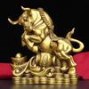 Adornos de Vaca de Latón Vaca de Cobre Vaca de la Fortuna Vaca de la Fortuna Vaca de Oro Rodante Vaca Yuanbao Vaca de la Cornucopia Oficina Hogar Regalo