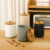 Pote de cerâmica nórdico pote doméstico selado porta-chá pote grande pote de armazenamento de grãos para cozinha pote de armazenamento pote de café