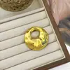 Broche Redondo Asimétrico Casual Simplificado Estilo Retro Francés Geométrico Pin de Alta Gama para Chaqueta de Traje Suéter Tendencia Femenina