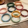 Pulsera redonda geométrica de resina minimalista estilo coreano, moderna y única, pulsera versátil con una estética de diseño de nicho