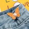 Hebilla de cintura de mariposa, par de hebillas, extraíble, sin clavos, sin costuras, botón de cintura, jeans, cintura grande, cambio, cintura pequeña, ajustado, artefacto