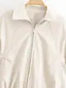 Moda Femenina Europea y Americana Transfronteriza Otoño 2025 Nueva Chaqueta de Cuero Elegante para Mujer Chaqueta al por Mayor Clásica con Solapa para Mujer