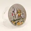Medalla Conmemorativa del Año del Caballo Relieve en Color Moneda de Año Nuevo Moneda Conmemorativa del Zodiaco del Año del Caballo Regalo de Evento Regalo Casual