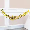 Ins oro k tarjeta sombrero de cumpleaños colorido banderín de letras decoración pancarta flor de papel tirada suministros para diseño de escena de fiesta de cumpleaños