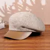 Boinas femininas para outono e inverno, estilosas e versáteis, bonés estilo bico de pato, chapéus de tricô quentes para viagens casuais ao ar livre, atacado