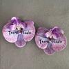 Casamento flor artificial borboleta orquídea flor cabeça mão presente requintado filme estilo LV Fu decoração de casamento âmbar fino vermelho ameixa
