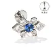 Aretes de Aleación de Titanio F136, Aretes Largos Finamente Tallados para Hélice Auricular, Piercings para Labio con Circonita, Joyería para Piercings Corporales de Titanio G23
