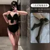 Lencería sexy, conjunto de tres piezas de niña linda, chica conejito, estilo puro e inocente, uniforme de sirvienta