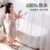 Cortina de Baño Impermeable a Prueba de Moho PEVA con Separación Húmeda y Seca Sin Taladro Cortina de Ducha Transparente Tipo Seda para Comercio Exterior