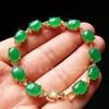 Venta al por mayor de Pulseras de Jade de Vendedores Ambulantes: Pulseras de Jade Malayo de Color Esmeralda para Mujer, Pulseras de Jade para Transmisión en Vivo