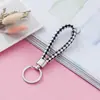 Colgante Llavero de Coche de Gama Alta para Hombre Llavero de Cuerda Colgante Llavero Trenzado de Metal para Pareja Personalizado