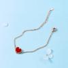 Pulsera de Corazón de Oro Rosa de 14K para Niñas, Gama Alta, Lujo Accesible, Joyería de Muñeca de Nicho, Regalo de Cumpleaños para Novia 2022