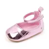 Nuevos Zapatos de Princesa para Bebé Niña Primavera y Verano 0-1 Año Zapatos de Cuero PU Brillante de Bebé Zapatos de una Sola Capa Suela Suave Zapatos para Niños Pequeños BJZ3211