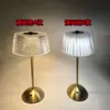 Lámpara de Mesa Retro Popular de Cristal con Atenuación de Tres Colores, LED Táctil, Lujo Ligero y Sensación de Alta Gama, Lámpara de Mesita de Noche para Dormitorio con Iluminación Ajustable