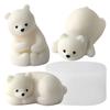 Molde de Silicona Oso Polar Jiahui Mei Oso Acostado Adorno de Velas de Aromaterapia Hecho a Mano Molde para Amasar Yeso DIY
