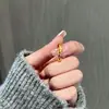 Chapado en Oro de 24 Quilates Fuerte Retención del Color Moda Anillo Retorcido Banda de Mobius Amor Infinito Simple Versátil