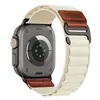 Adecuado para Apple iWatch Se/Ultra Correa de Cuero Retro Alpino Compatible con 987654 Transpirable y Resistente al Sudor Cuero Genuino