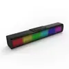 Barra de áudio para TV alto-falante Bluetooth mini home theater subwoofer luzes coloridas luminosas