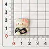 Nuevo gatito de dibujos animados montando a caballo accesorios de resina DIY clip para el pelo brillante material agujero zapatos accesorios para ropa