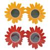 Gafas Divertidas de Girasol de Halloween para Fiesta de Graduación, Vacaciones, en Vivo, Amarillas, Rojas, Fotográficas, Multicolor Opcional