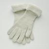 Corea del Sur nuevos puños de felpa guantes de punto de cinco dedos para mujer otoño e invierno cálidos costura tacto de lana de cordero bucle pantalla táctil lana