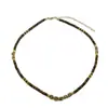 Yihong Piedra Natural Ojo de Tigre Melard Collar Cadena de Clavícula Multicolor Vintage de Acero Inoxidable Colgante Hecho a Mano