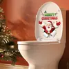 Pegatinas de pared navideñas transfronterizas, pegatinas de Santa Claus para inodoro, pegatinas para puertas, decoraciones de escenas festivas, pegatinas autoadhesivas de PVC