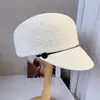Chapéu Equestre Japonês Estilo Ca4 para Mulheres, Chapéu de Palha com Proteção Solar para o Verão, Boné Elegante com Tira Fina, Boné Estilo Wang Lin