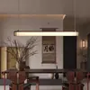 Estética Dinastia Song sala de chá luminária pendente linear designer estilo antigo chinês balcão de bar sala de jantar mesa de prata restaurante luminária pendente
