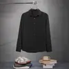 Andrei Nova Camisa Masculina Amazon Estilo Coreano Business Slim Casual Camisa Preta Versátil Top Tendência