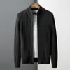 Novos suéteres de tricô para outono e inverno, cardigãs para homens e mulheres, corte justo estilo old money, gola alta, quentes, atacado de fábrica transfronteiriço