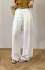 Pantalones Anchos Casuales de Tencel y Lino para Mujer, Pantalones Largos de Color Sólido Minimalistas Estilo Yamamoto para Verano con un Toque de Lujo, Pantalones Rectos Estilo Japonés