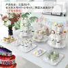 Decoración de Cumpleaños Adornos para Mesa de Postres Exhibidor de Boda Estante de Exhibición Desechable de Tres Niveles Soporte para Pasteles Rejilla para Pasteles