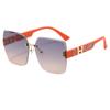 Gafas de sol sin montura para mujer transfronterizas, Gafas de moda, Gafas de sol para mujer, Marca de lujo de alta gama, Lujo ligero, Montura grande para hombre y mujer