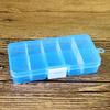 Pequeña Caja de Almacenamiento de Maquillaje de Plástico Transparente Removible de 10 Compartimentos para Aretes y Joyería, Clasificación Multicompartimentos para Componentes