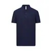 Banho de Gelo de Verão Lama Líquido Amônia Leve Casual de Negócios Esportivo Cor Sólida Camisa Polo Logo Personalizado Camisa da Cultura Corporativa Bordado