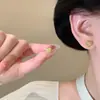 Pendientes de Azúcar Dorados Huecos de Sentido Vintage de Nicho Pendientes Pequeños Elegantes Pendientes Versátiles para el Uso Diario